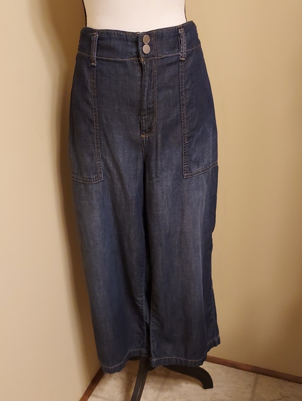 Wide Leg Dark Blue Women’s Jeans